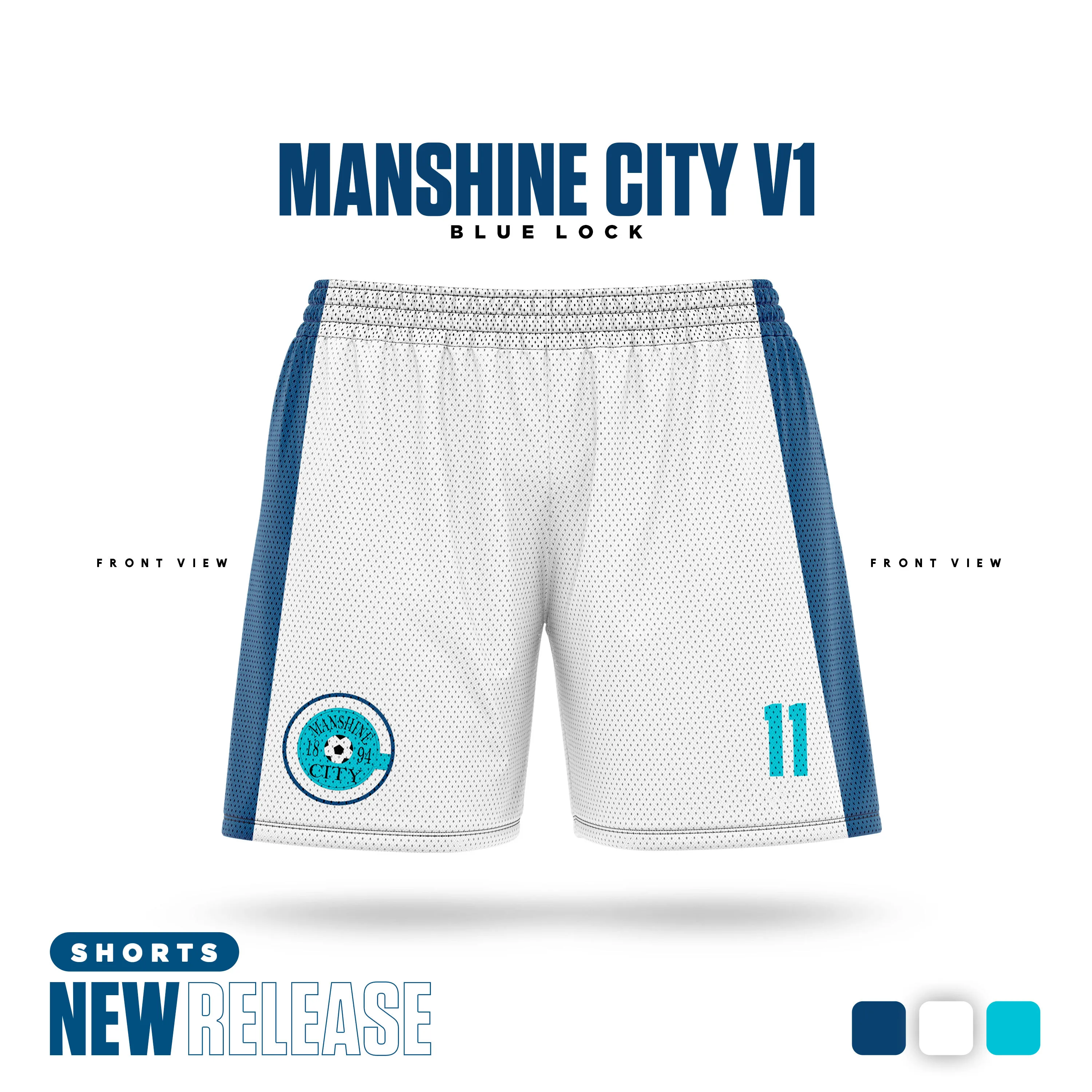 Blue Lock Manshine City White Cartoon Anime Jersey Men Shorts Summer 2024 New Fashion Women Short Pants Sport Children Bottom