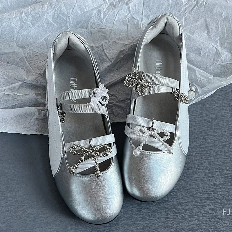 

[YU]Pearl Bow Shoe Shoelaces Charms For Sneakers Decorative Shoe Flower Buckle Decorative Shoe Fashion Charm Accessories