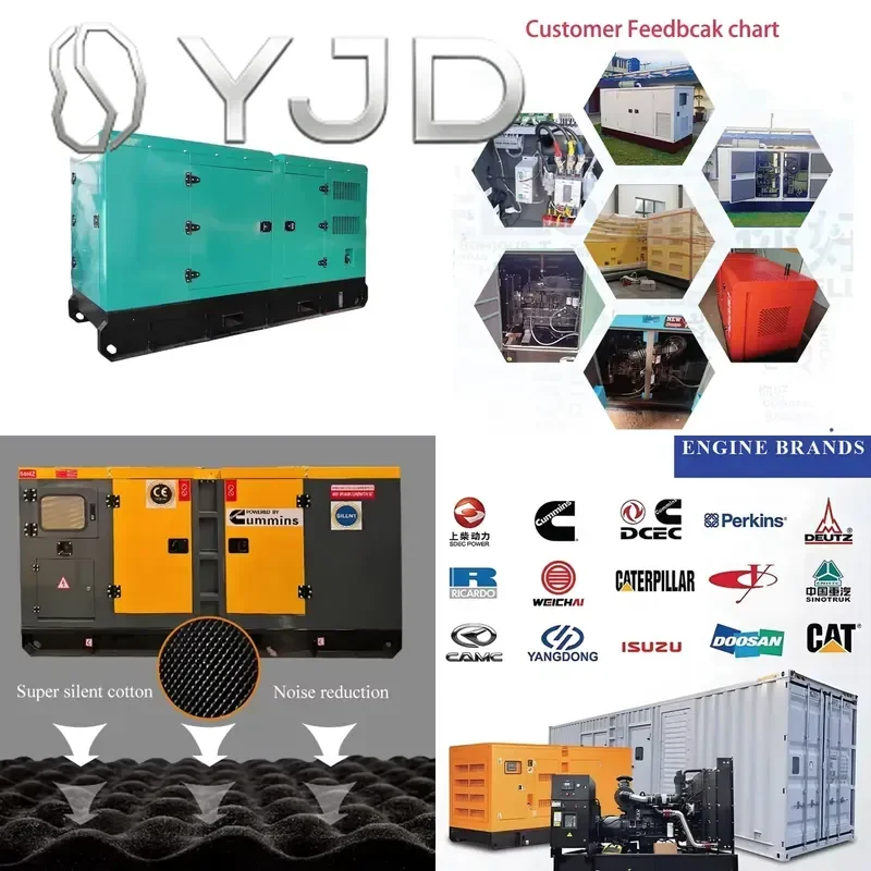 CE Industrial Grade 50kVA 40kW Weichai Silent Generator Set Weatherproof Soundproof Canopy for Construction