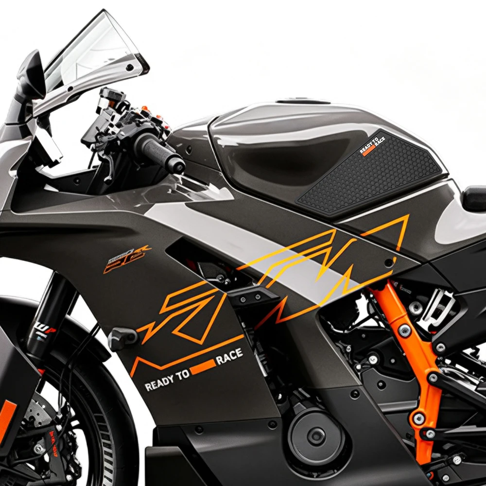 For KTM 990 RC R 2026 990RCR 990RC R Track 2026 Motorcycle Tank Pad Protector Sticker Decal Gas Knee Grip Tank Traction Pad view 3