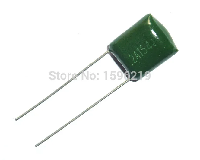 

50pcs Mylar Film Capacitor 100V 2A154J 0.15uF 150nF 2A154 5% Polyester Film capacitor