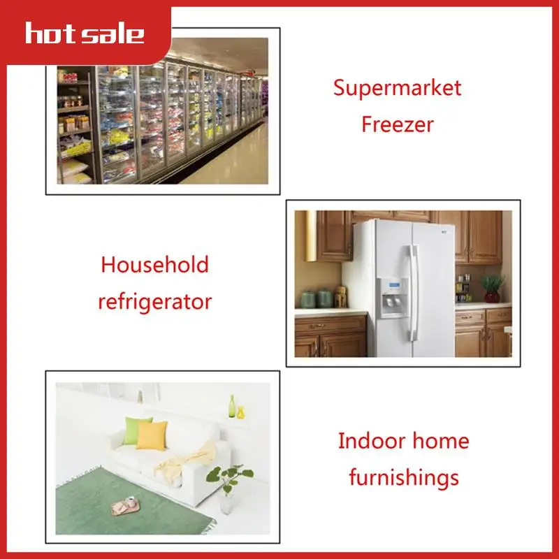 Digital Refrigerator Thermometer Indoor Outdoor Fridge Freezer Thermometer With 2 Sensor And Alarm For Home Restaurant Durable