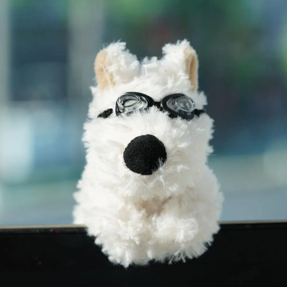 Decoración de embrague de muñeco de peluche de cachorro, decoración de interruptor de señal de giro de limpiaparabrisas de coche, accesorios interiores de coche de muñeca de limpiaparabrisas de perro kawaii