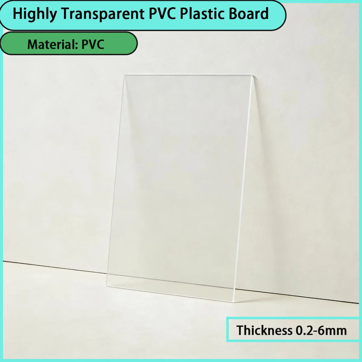 0.2-6mm thick high transparent PVC plastic board for advertising display, instrument panel, protective partition, etc