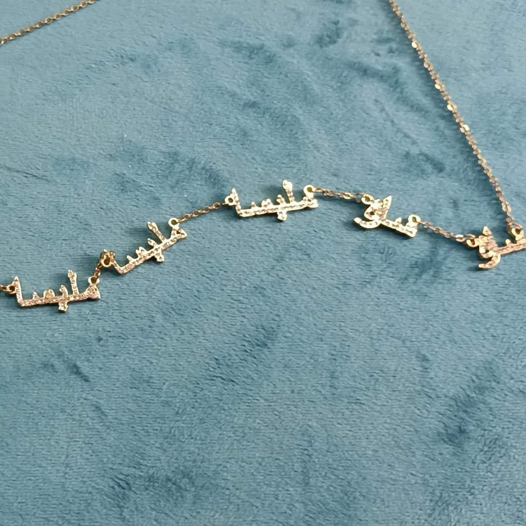 Custom Multiple Personalized Name Necklaces Jewelry Chain Pendant Gold Color Necklace for Women Stainless Steel Birthday Gifts