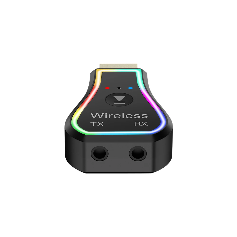 USB Bluetooth-compatible 5.0 Dongle Adapter for PC Speaker Wireless Mouse Keyboard Audio RGB Light Bluetoot Receiver Transmitter