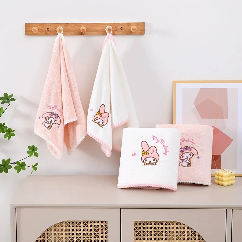 Sanrio Coral Plush Towel Family Use Absorb Water Does Not Shed Hair Multifunction Swimming Fitness Sport Towel Thoughtful Gift