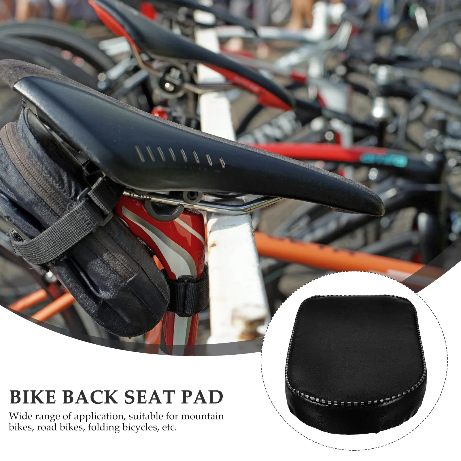 

Thickened Rear Bike Cushion Durable Saddle Pad Mountain Road Bicycles Stable Back For Adults Teens Bicycle Rear Seat Cushion