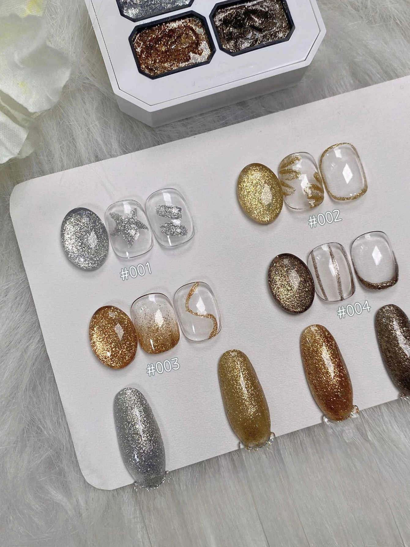 4 in 1 smalto solido colla metallica colla per pittura gel UV con set per salone di bellezza con penna per nail art