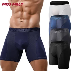 Mens Underwear Boxers Shorts with Contour Pouch Briefs Moisture-Wicking Trunks Sexy Breathable Comfy Undershorts