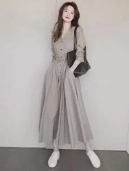 2024 New in Korean Version of Haute Couture Office Commuting Spring Summer Fairy Temperament Elegant Elegant Lady Style Dress
