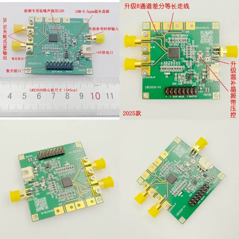 for LMX2820 Evaluation Board Development Kit High Frequency Matching High Power Output Low Phase Noise Source 2025 Model