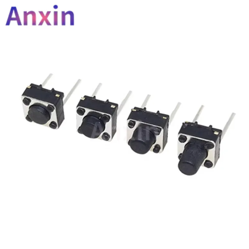 50 шт. 6*6*4,3/5/6/7/8/9/10 мм мгновенный тактильный тактовый кнопочный мини-микропереключатель средний 2-контактный 6 × 6 мм тактильный переключатель