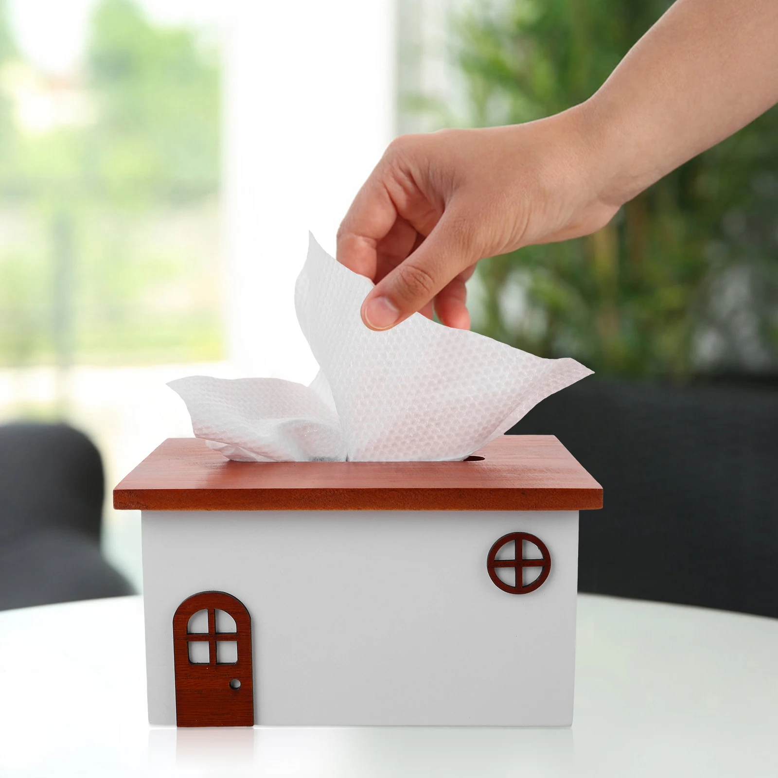 

Tissue Box Holder Large Capacity Rectangular For Home Office Desktop Compatible With Standard Tissues Napkin Storage Case