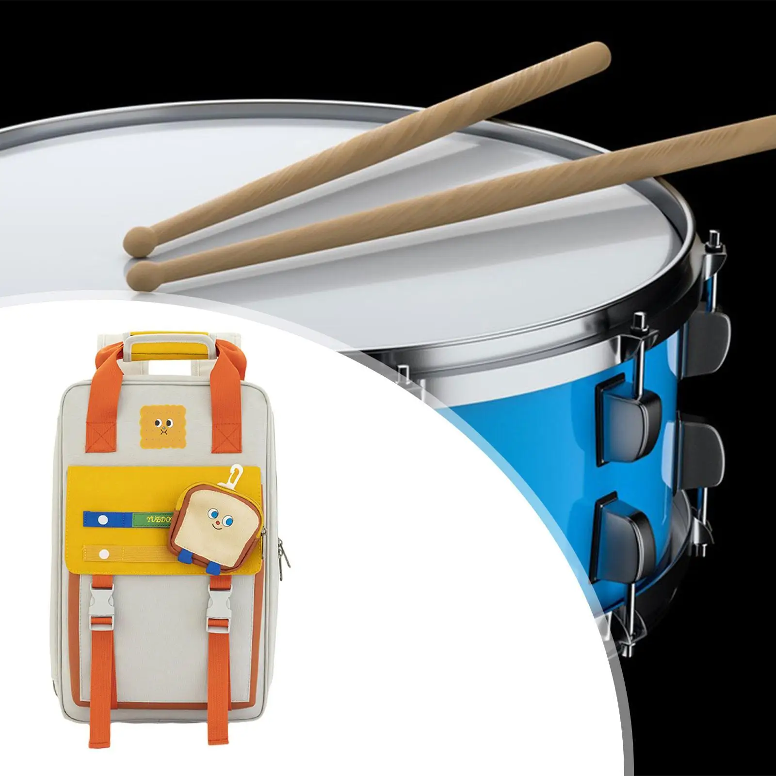 

Drumstick Backpack Percussion Drum Sticks Handbag for Mallets Beginners Kids