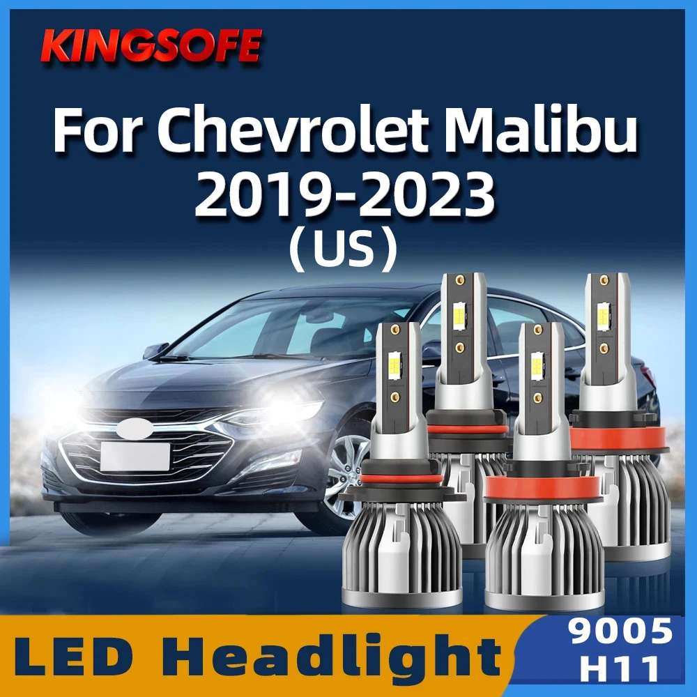 

KINGSOFE 2/4Pcs 9005 Car H11 Led Headlight Bulb Bright Car Light 6000K For Malibu Chevrolet 2019 2020 2021 2022 2023