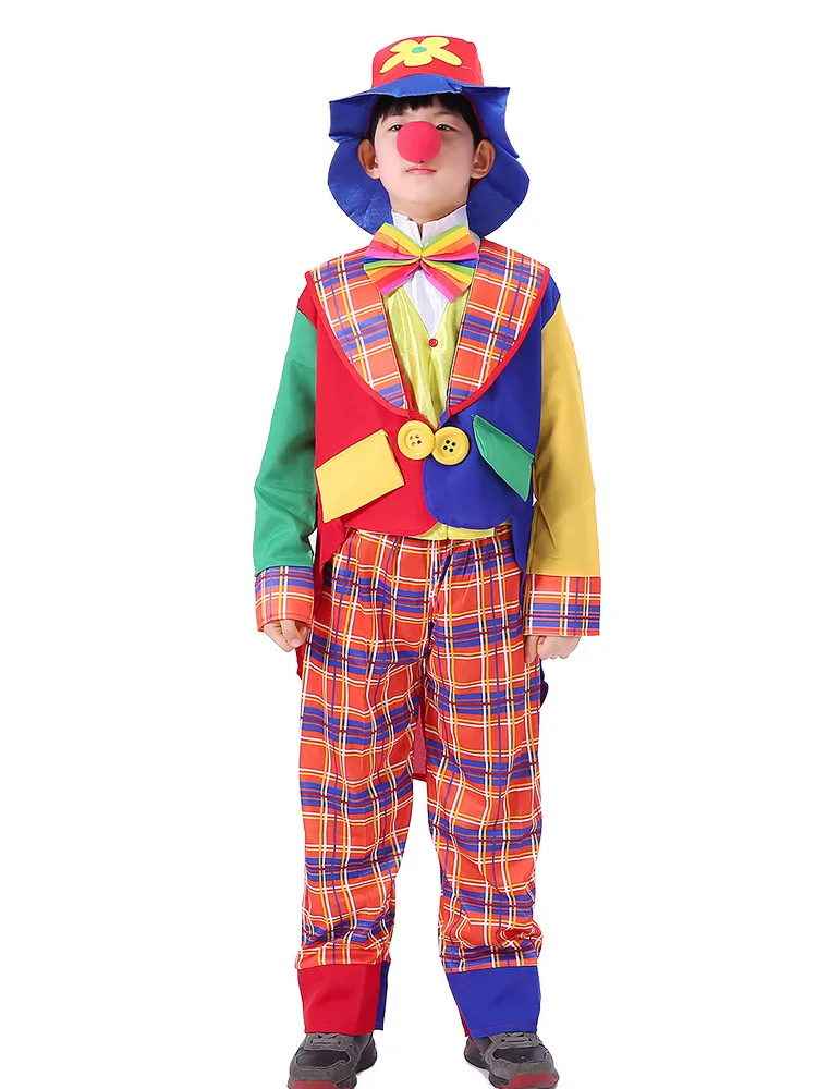 

Children's Clown Costume Tailcoat Ball Costume Halloween Cosplay Traditional Chinese Ethnic Stage Performance Women's Wear