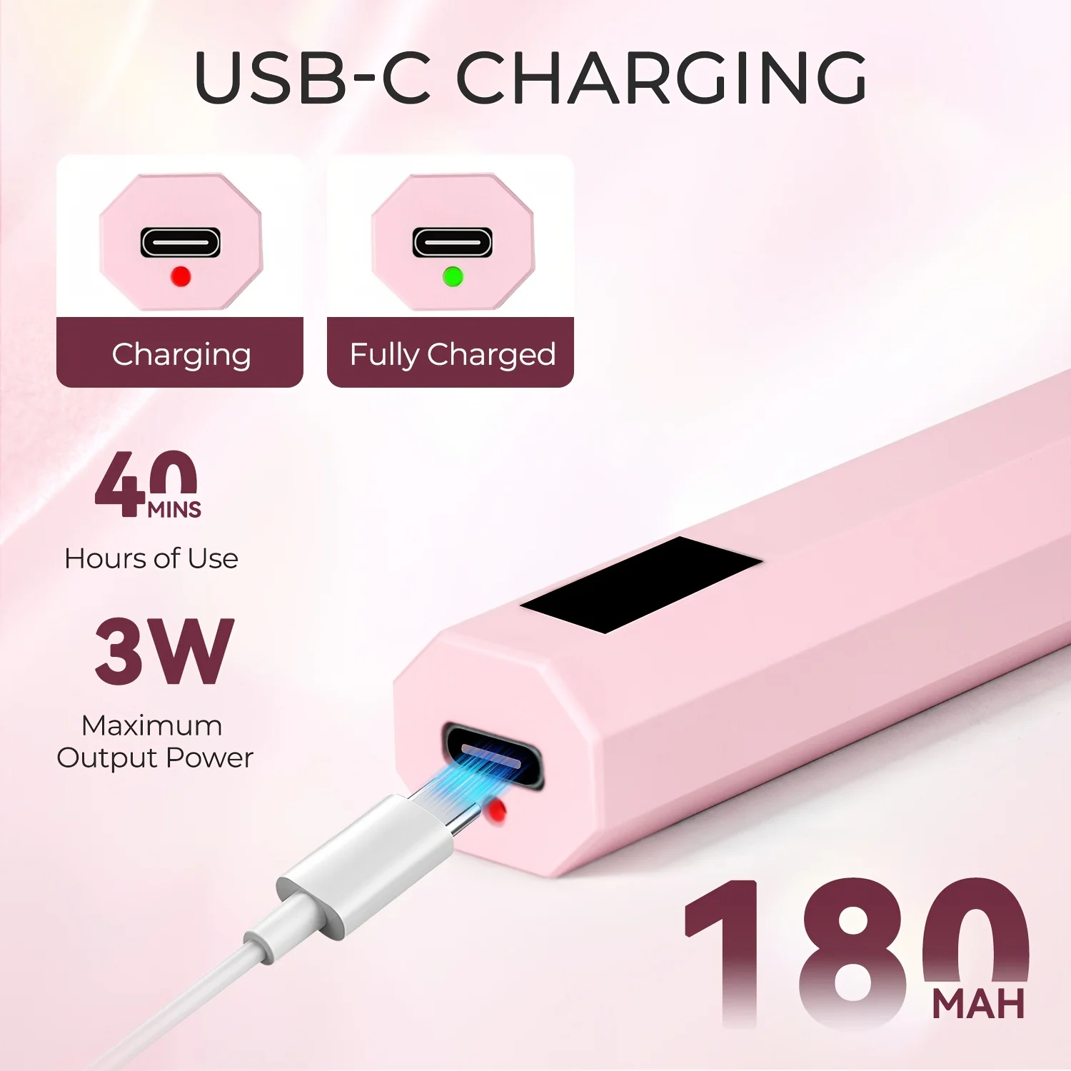 LINMANDA Mini lampe à ongles UV LED Portable avec affichage LED lampe sèche-ongles USB portative pour outil d'art des ongles de vernis Gel à durcissement rapide