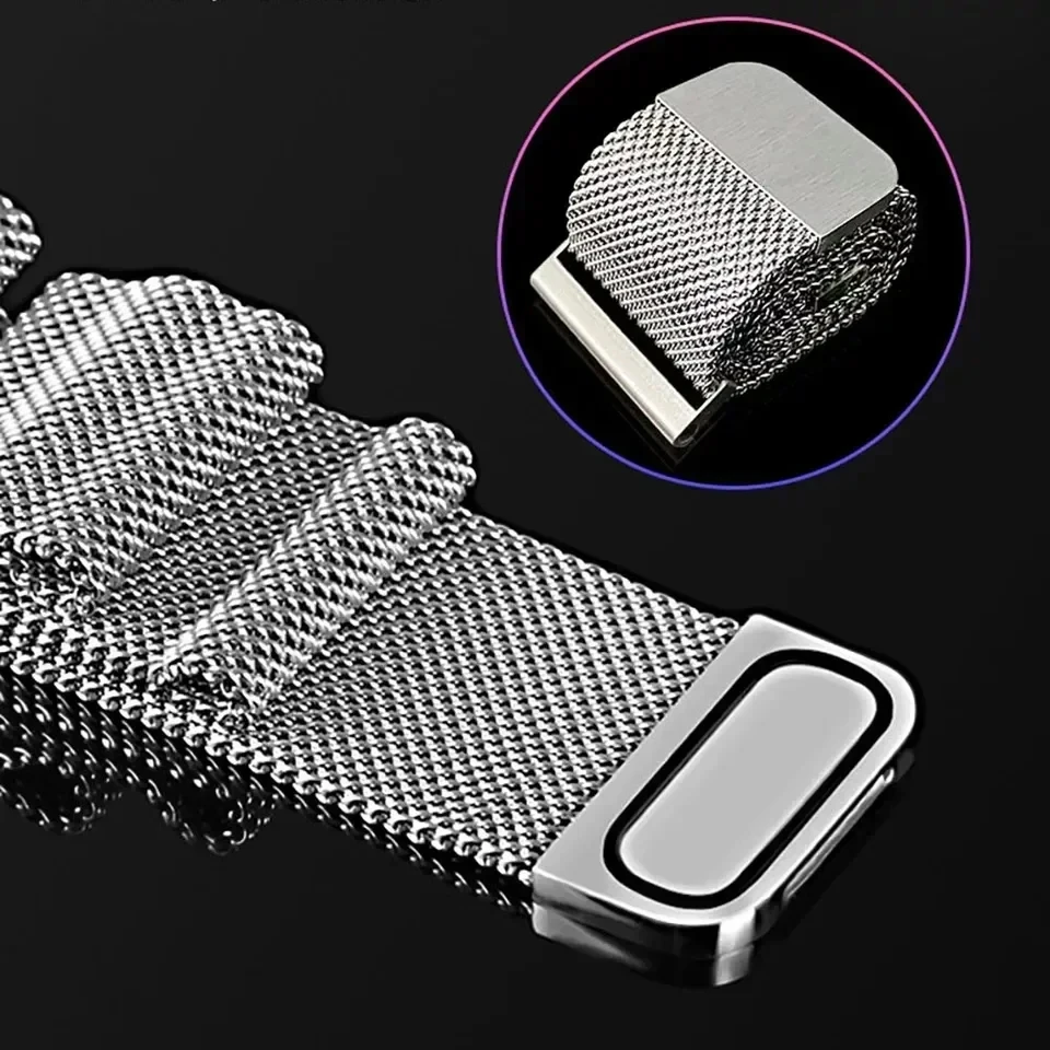 20mm/22mm Milanese Band For Amazfit GTS/4/2/2e/3/GTS2 Mini/GTR 47mm/GTR 4/3/Pro Metal Watch Bracelet Amazfit Bip /U/S/lite Strap
