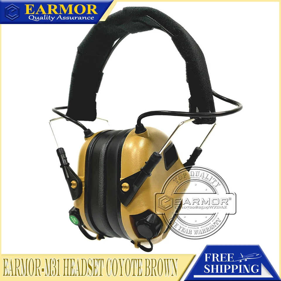 

EARMOR M31 MOD4 Tactical Shooting Earmuffs New Headband Anti-Noise Noise Cancelling Hearing Protection Active headset Earmuffs