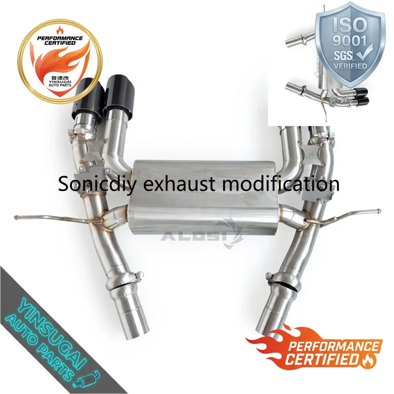 High Performance Smart Valved Catback Exhaust Muffler For BMW M3 M4 F80 F82 S55 3.0T 2014-2019 SS304 Remote Control