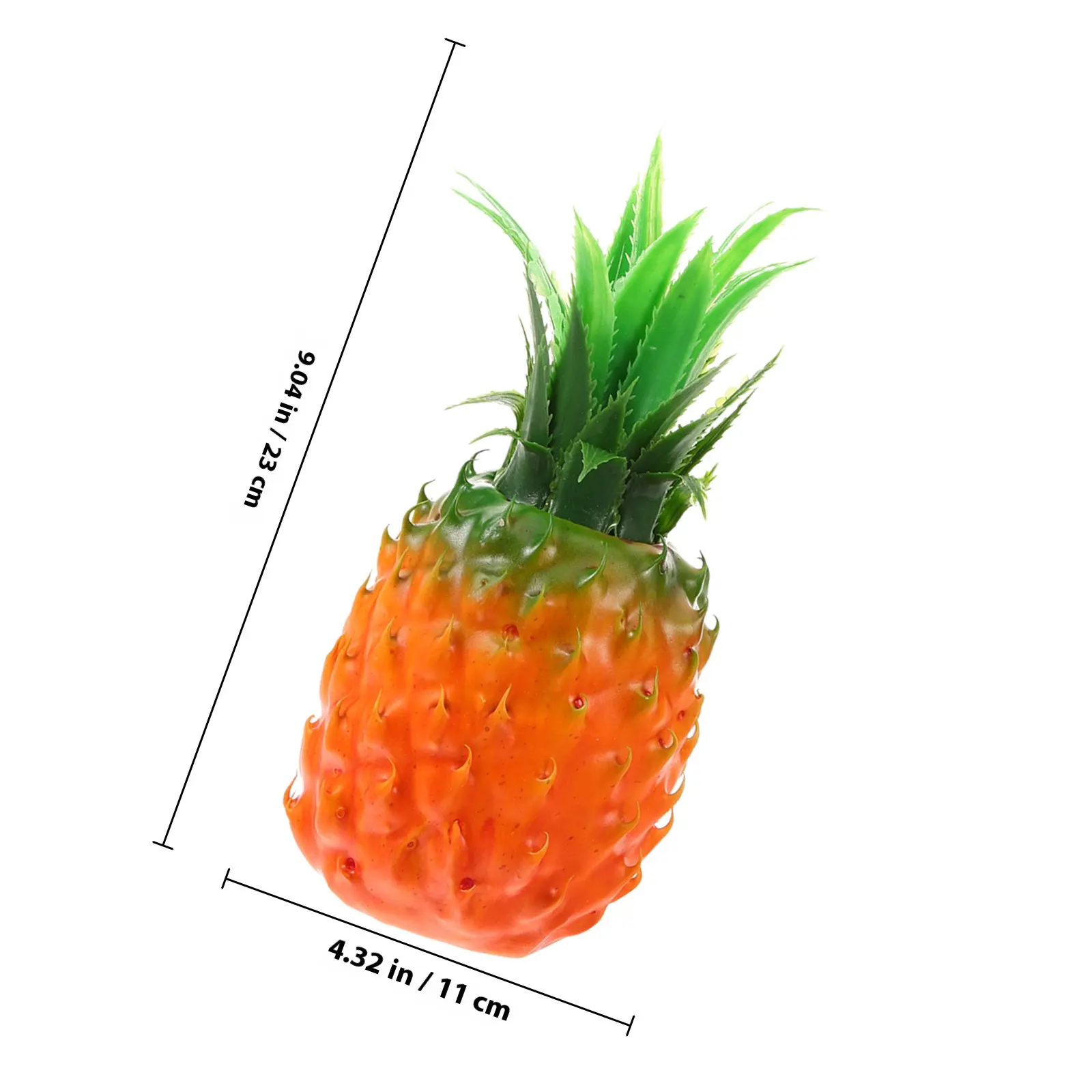Artificial Pineapple Realistic Plastic Fake Fruit Decor for Home Kitchen Restaurant Catering Photography Prop