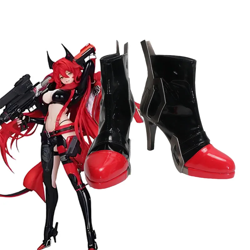 أحذية كوسبلاي ذات الرداء الأحمر الصغير لعبة أحذية NIKKE كرنفال دي الهالوين للنساء