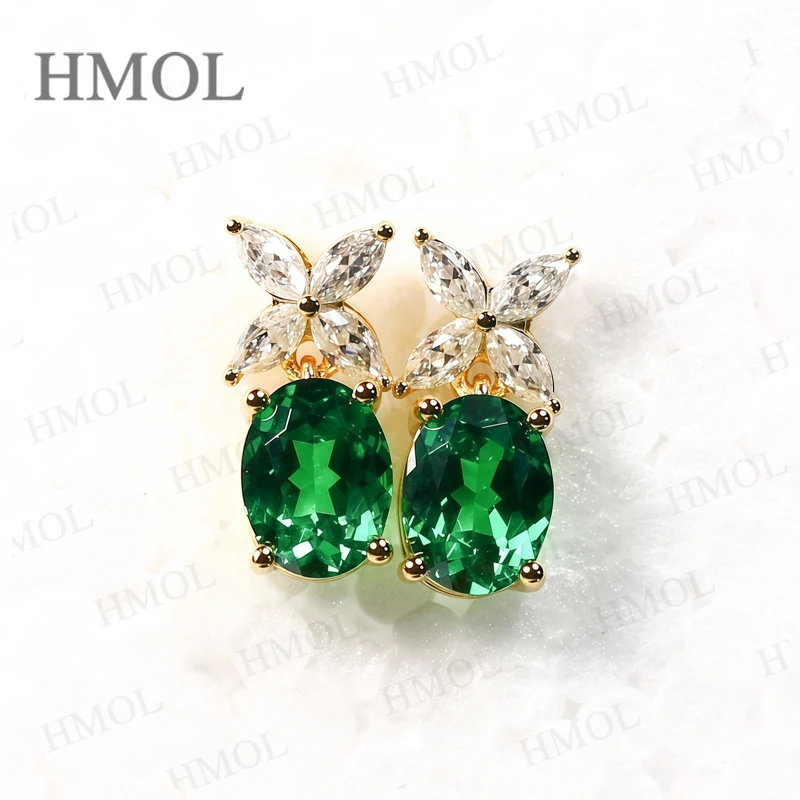 

Moissanite Earrings Emerald/Ruby/Sapphire Styles 925 Silver Gift-Ready Hypoallergenic Fade-Resistant Factory-Direct Women Only