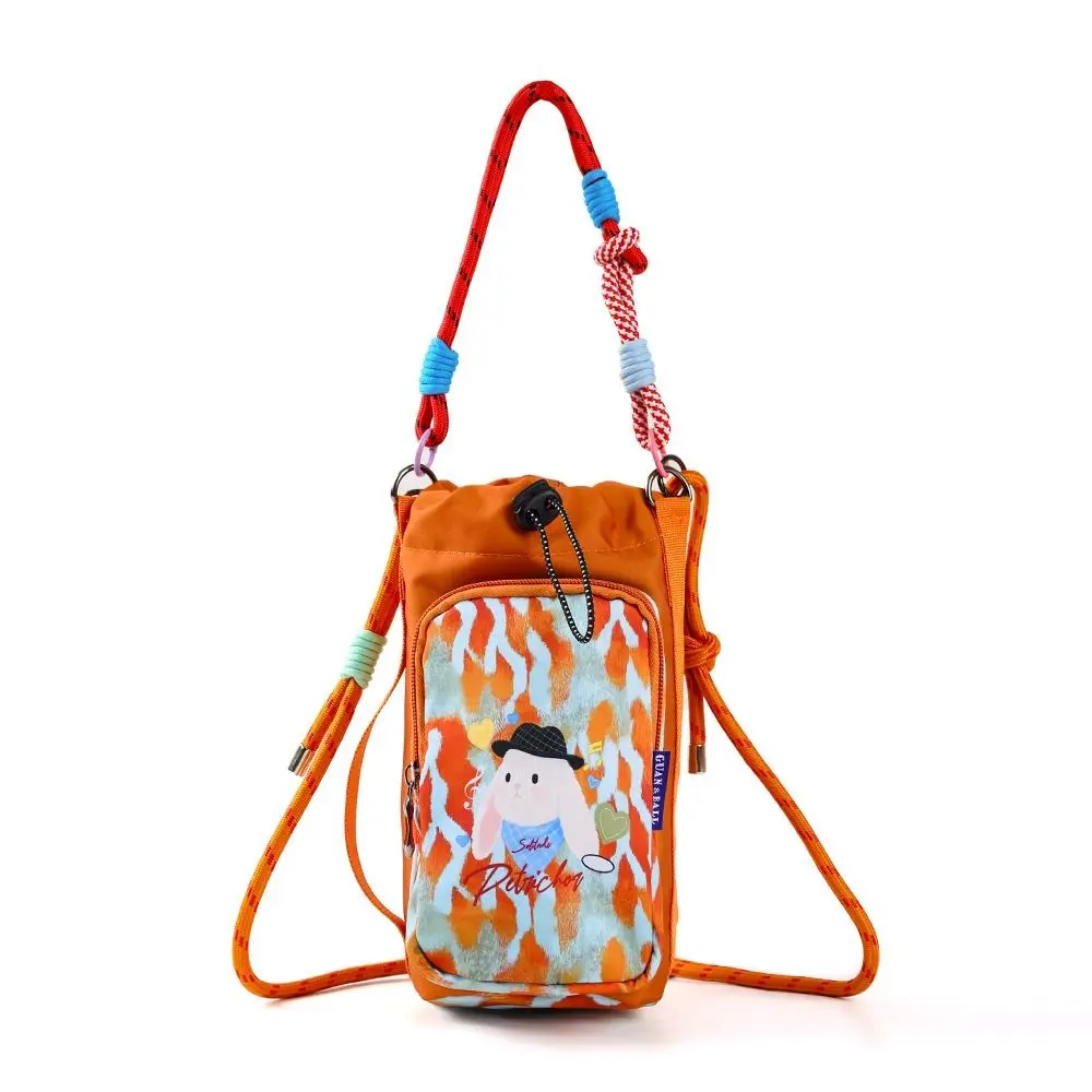 Cartoon Water Bottle Holder for Women Water-resistant Little Bear Insulating Cup Sleeve Large Capacity Lightweight Sling Purses