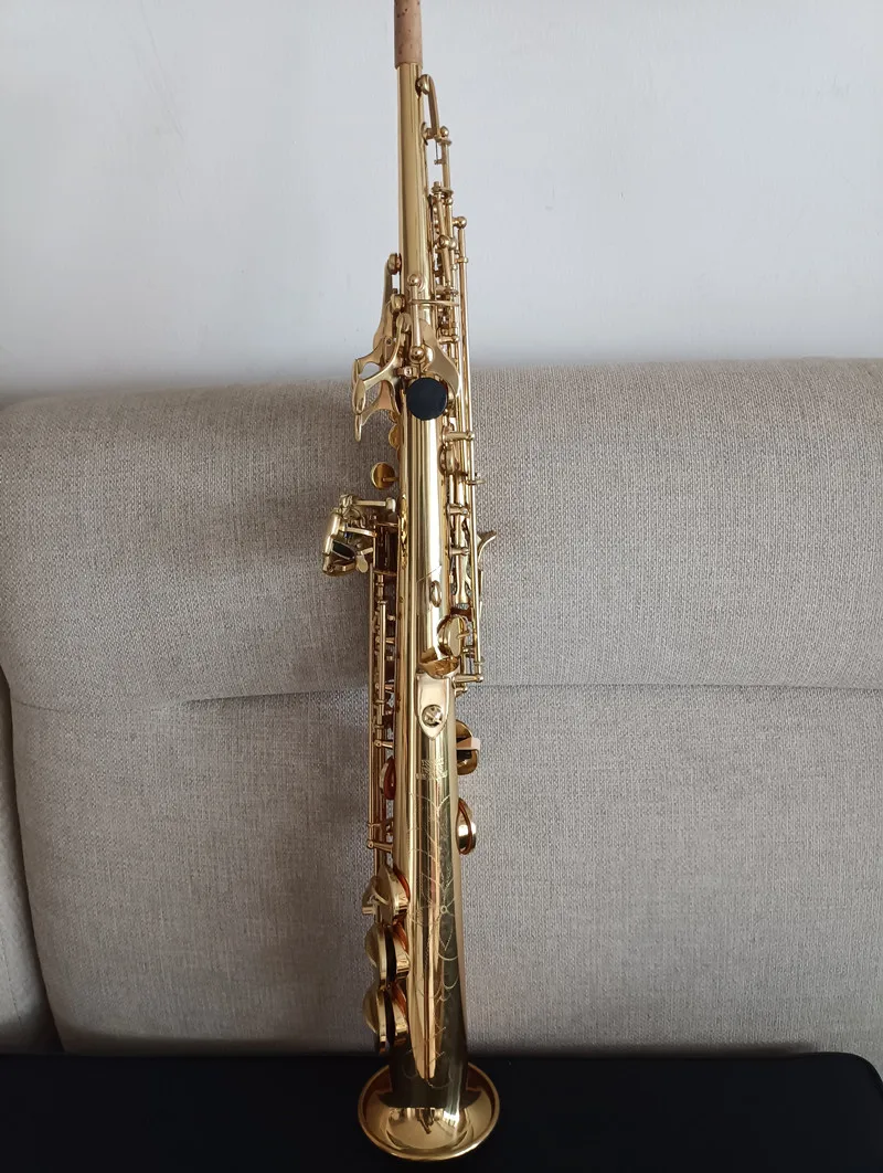 Japan 82z Original 1 :1 key type Soprano Saxophone 82 lacquered gold key Bb Soprano Sax woodwind instrumen with case