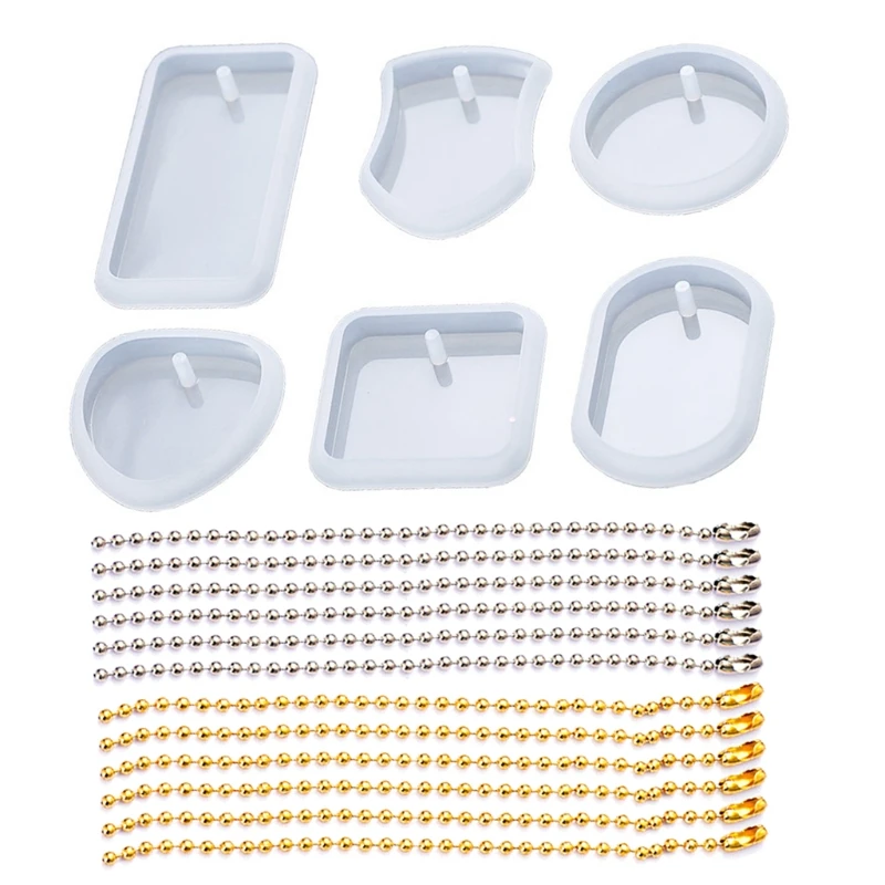 UV-Kristallharz, perforierte Silikonform, DIY-Handwerk, hängende Anhängerform, geometrische Form, zum Aufhängen, Epoxidharzform