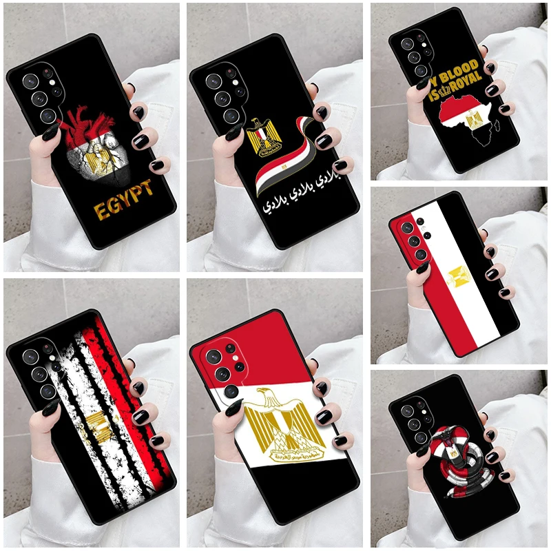 Phone Case For Samsung Galaxy S24 S23 S21fe S22 Ultra Plus Note 10 20 S8 S9 S10 Cover Egypt Flag