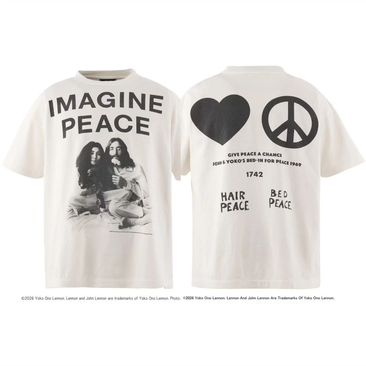 Vintage SAINT IMAGINE PEACE 26SS JL_SS T Shirt Men Women High Quality Tee Tops T-Shirt