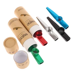 2Pcs/Set Musical Instrument Organizer Accessories Kazoo Box Metal Kazoo Paper Storage Holder for Mouth Blowing