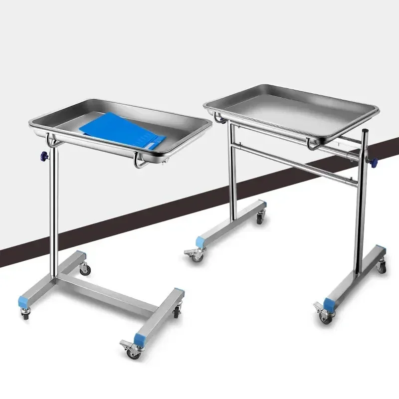 Thickened Stainless Steel Salon Trolley Medical Rack Barber Shop Hospital Surgery Trolley Beauty Salon Auxiliary Professional