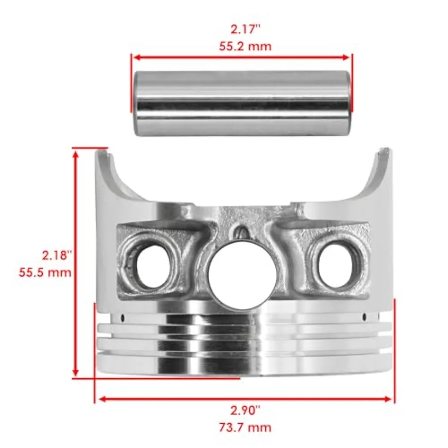 اسطوانة مع جوانات حلقات مكبس أورينج متوافقة مع هوندا بيج ريد 250 ATC250ES ATC250SX 19851987 FourTrax 250 TRX2 #4