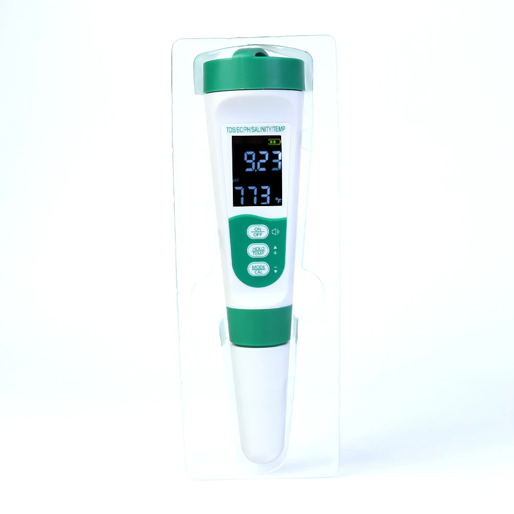 Waterproof Digital Swimming Pool Water Quality Tester 7 in 1 Ph Meter Tds  PH  Ec  Salt Temperature Salinity Meter