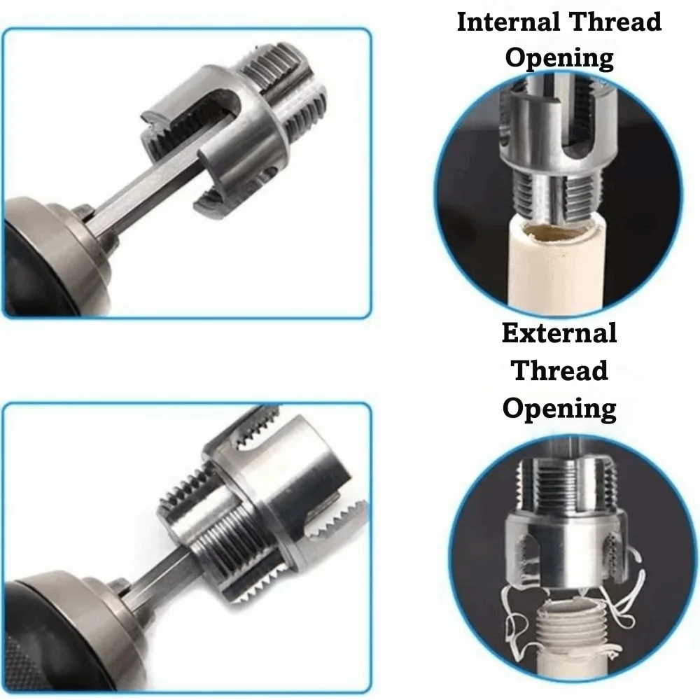 1 Inch Pipe Threader Multi-Use Internal External PVC PPR Threading Tap Easy-Operate Repair Universal Thread Tool Plumbing Work
