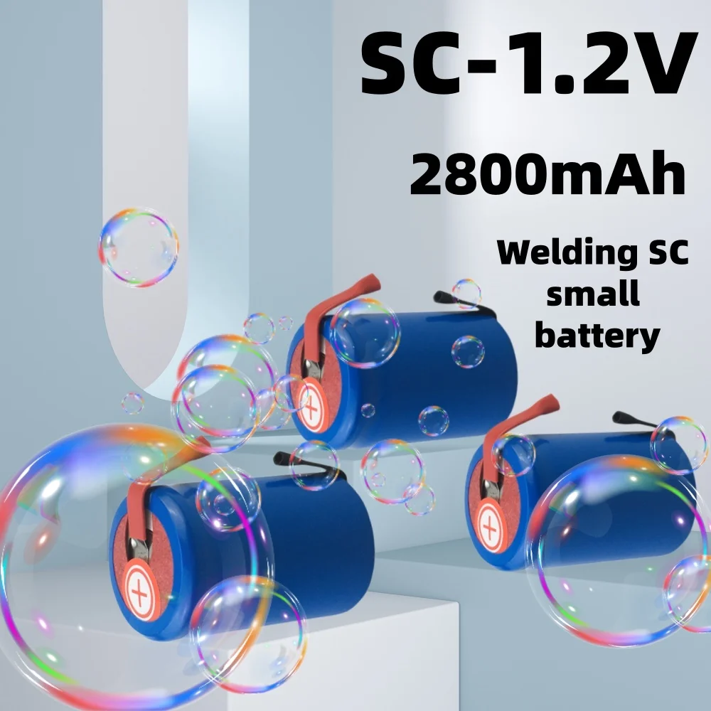 SC SubC 1.2V 2800mAh NiMH Battery With Welding Tabs For Electric Screwdriver Drill Power Tool