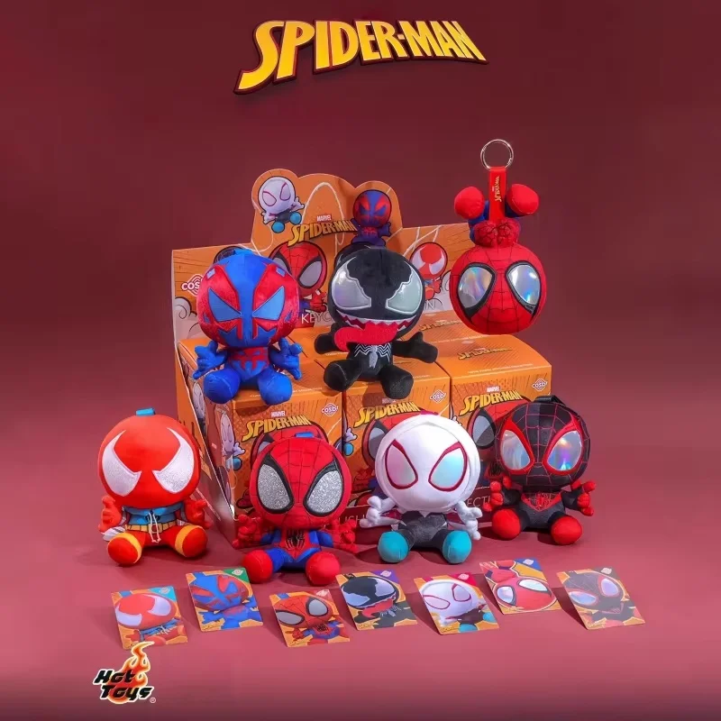 2025-uitverkoop Echt Hot Toys Spider Man-serie Blind Box Tas Hanger Sleutelhanger Schattig Peter Toys Verrassing Festival Geschenken Mystery Box