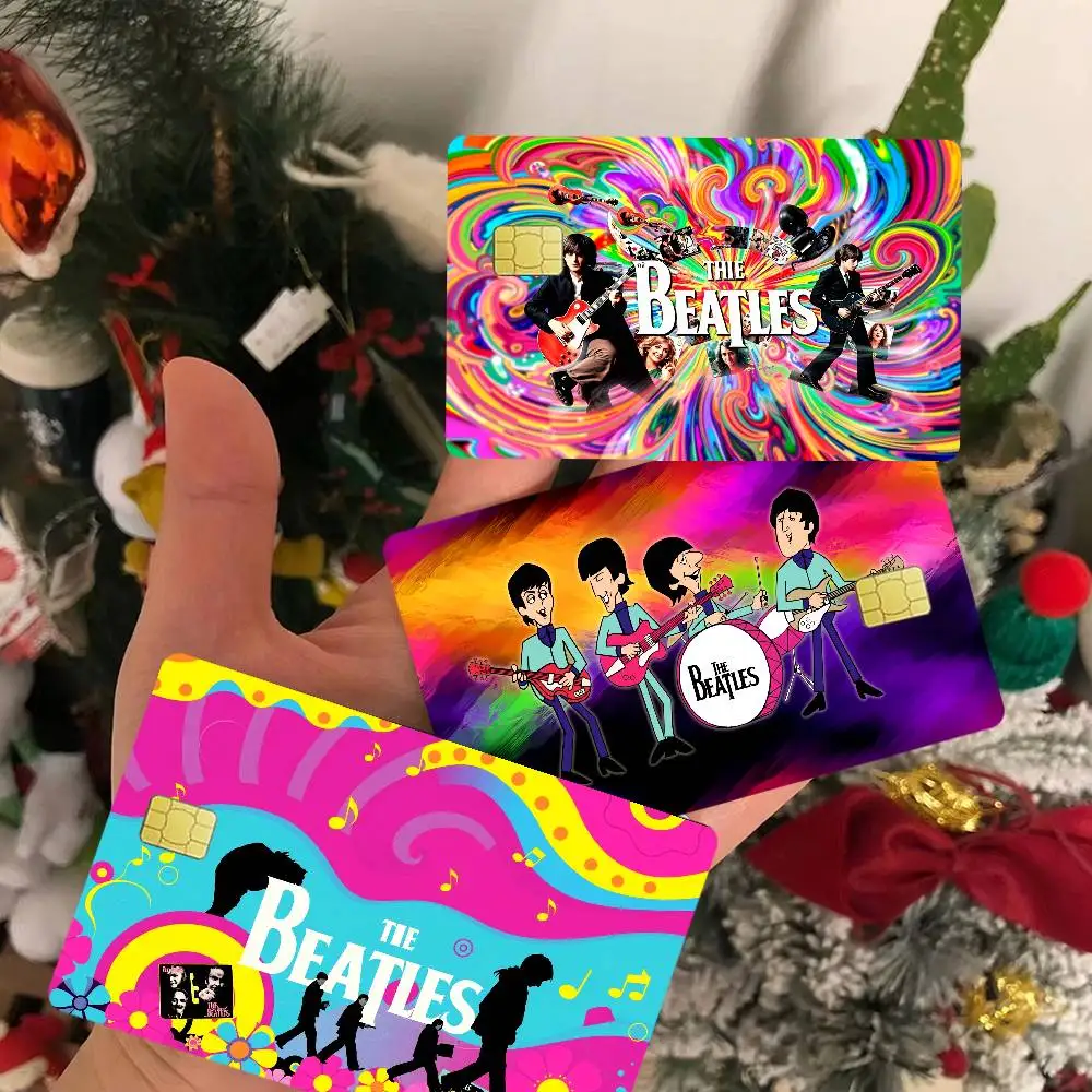 T-The-B-Beatles Rock Band Cartoon Credit Card Skin Stickers for Bank Card Bus Metro Card Sticker Waterproof Women Gift