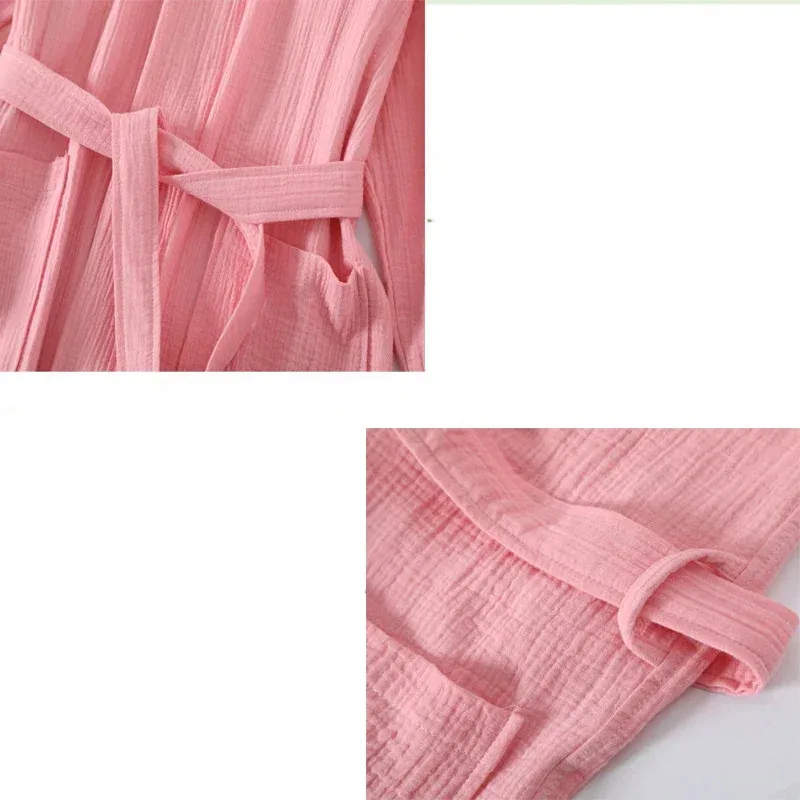 Multi Colors Cotton Men's and Women's Bathrobe Hotel Absorbent and Skin Friendly Couple's Long Sleeve Home Clothing Bath Robes