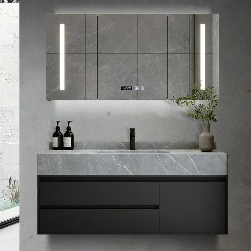 Bath Cabinet Storage Organizer and Long Bathroom Furniture Washbasin with Foot Penetration Combination Luxury Wc Furniture