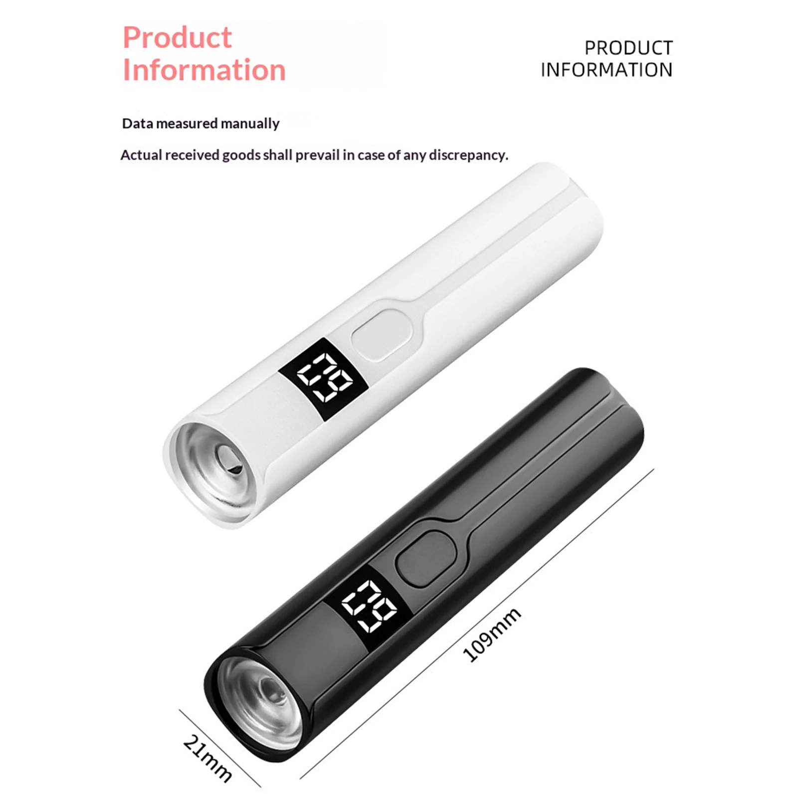 Cordless UV Nail Lamps with LCD Display LED Nail Flash Cure Lamp Fast Curing for Women Gel Polish Home DIY Salon Manicure view 6