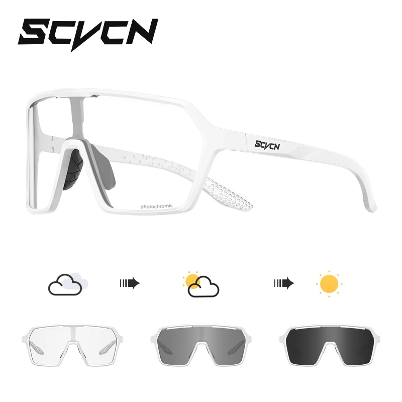 SCVCN Photochromic Sunglasses Fashion Cycling Outdoor Sports Bike Glasses Man MTB Fishing Glasses Eyewear Bicycle Goggles