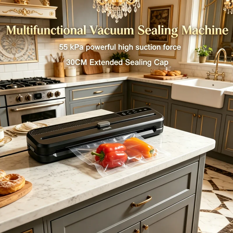 Vacuum Sealing Machine Food Packaging Machine Freshness Sealing Machine Plastic Sealing Machine Includes 10 Free Vacuum Bags