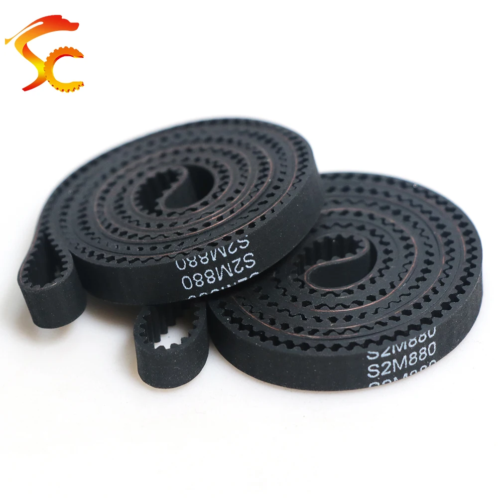 S2M-882 حزام حلقة مغلقة المطاط S2M-882 888 892 912 930 940 950 976 996 1016 طول 882 ~ 1016 مللي متر عرض 3 ~ 20 مللي متر للطابعة ثلاثية الأبعاد #4