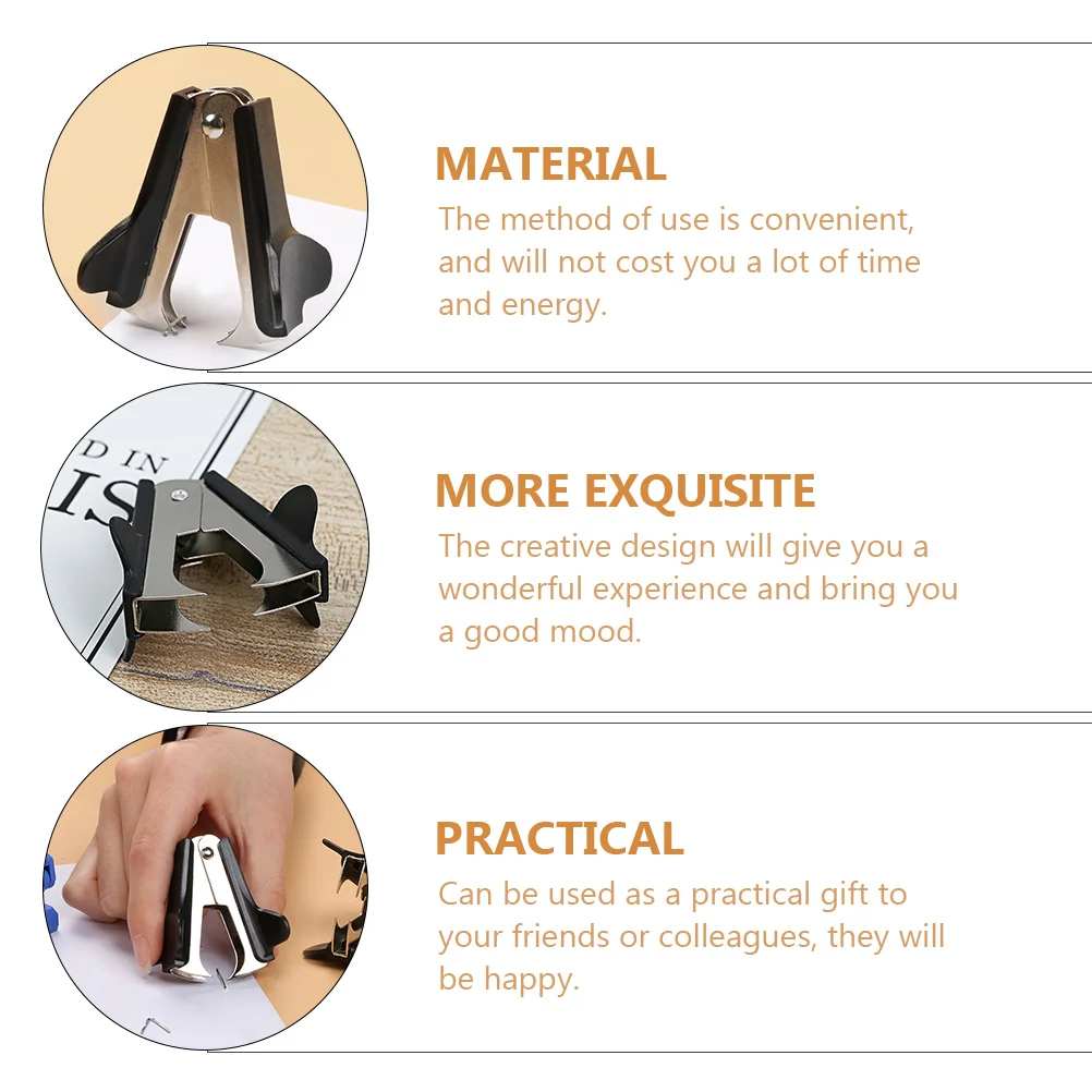 4 шт., степлер для удаления, сверхмощные студенческие канцелярские товары, портативный съемник, экстрактор для ногтей, практичный подарок, безопасное использование, пластик