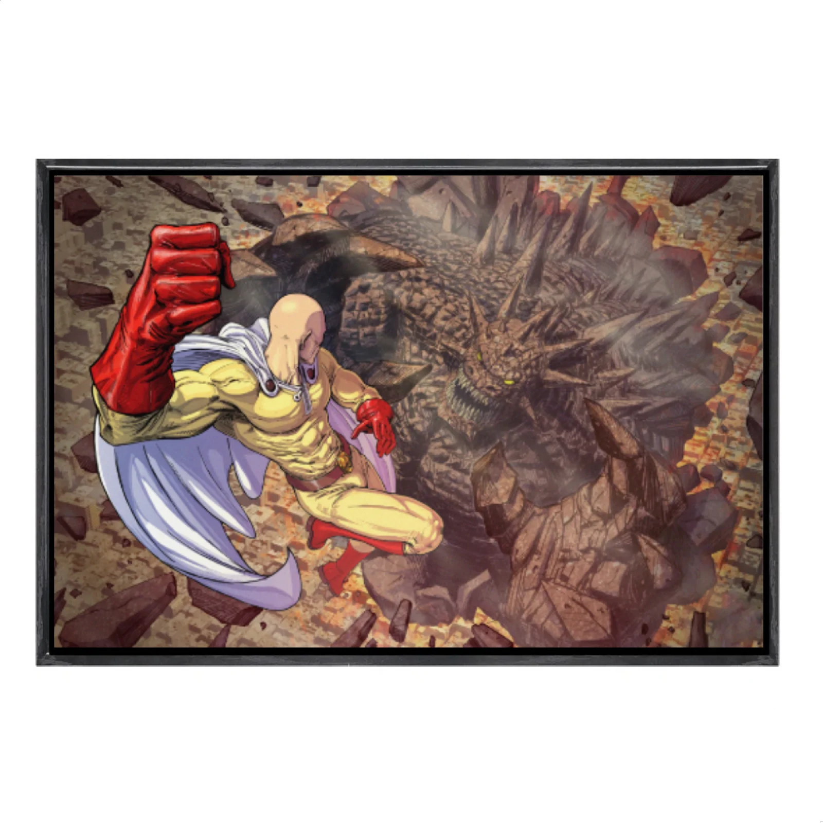 

Japanese Manga Multi-Size Canvas Poster Double Framed Wall Art, One Punch Home Decor for Living Room Bedroom