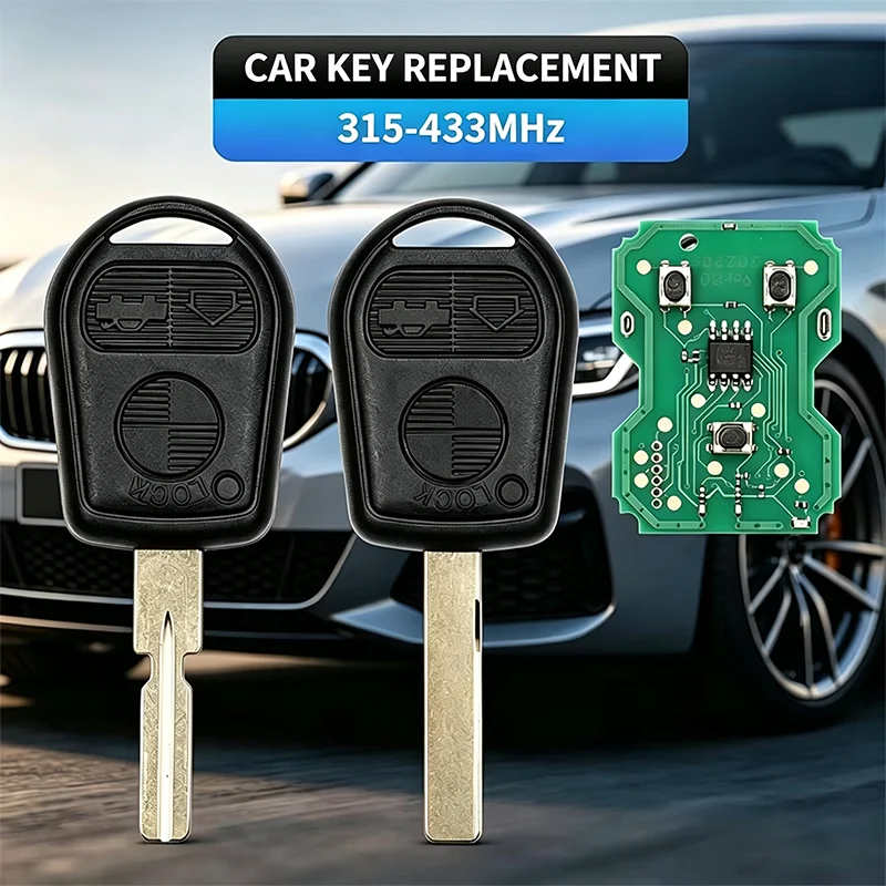 3 Button 315/433MHz ID44 Chip HU58 HU92 Remote Car Key For BMW X5 E53 X3 E83 E38 Z3 E60 E39 E46 Z4 Z1 Z2 Z5 E65 1 3 5 7 Series